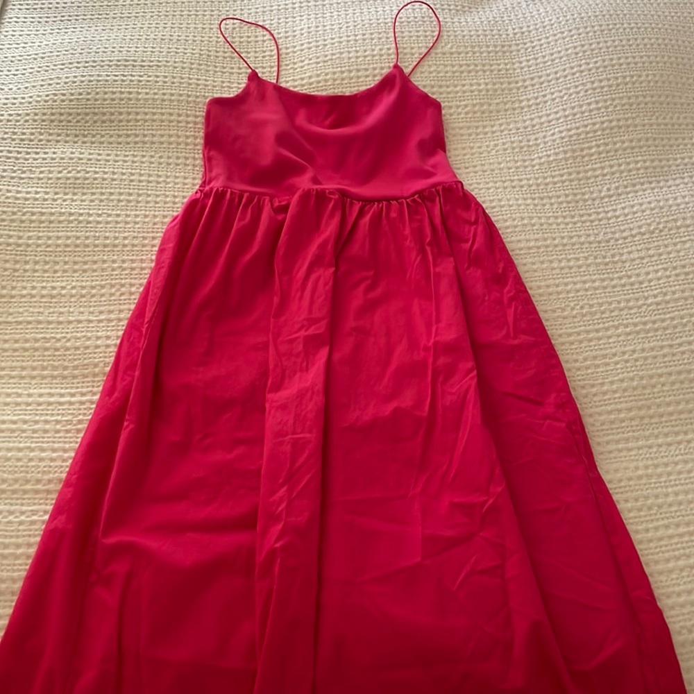 Zara tank midi pink dress cotton M